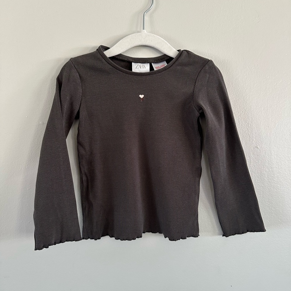 Zara Black Long Sleeve Top 18-24 months